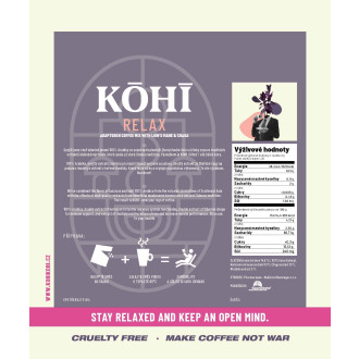 KOHI-RELAX káva - ADAPTOGEN COFFEE MIX WITH LION S MANE & CHAGA - 20 sáčků