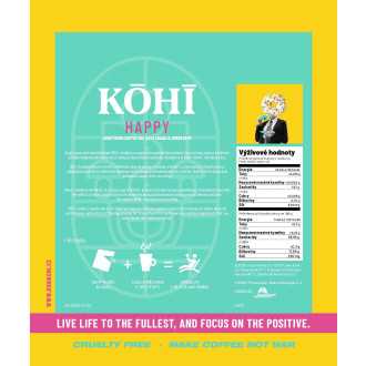 KOHI-HAPPY káva - ADAPTOGEN COFFEE MIX WITH CHAGA & CORDYCEPS - 20 sáčků