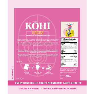 KOHI-FOCUS káva - ADAPTOGEN COFFEE MIX WITH ASHWAGANDHA & CHAGA - 20 sáčků